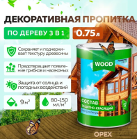 Состав защитно-красящий для древесины быстросохнущий Орех (0,75 л) FARBITEX ПРОФИ WOOD