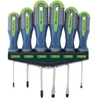 13374 Набор отверток, CrV,  трехкомпонентные рукоятки, 6 предм//Сибртех