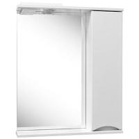 Шкаф зеркальный Женева 600R 1С белый