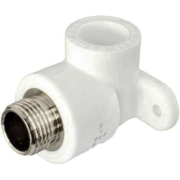 Уголок с креплением PPRC НР, 3/4", D25 мм