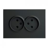 49851 Розетка 2-мест. с защ. шт. б/з, 250В, 16А, серия Эмили, RST16-5116-05