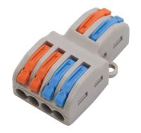 Клемма монтажная для фазных проводников, 2 контактные группы, LD222-424 