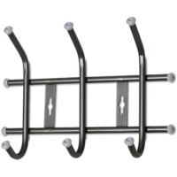 Вешалка настенная 3 крючка, Черный ВНТ3 (280х215х85мм) (Ника)