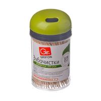 GRIFON Зубочистки из дерева 200шт, в пластиковой баночке, (437-010)