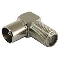 F гнездо  TV штекер Сигнал металл угловой