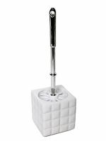 Ёршик для унитаза напольный Quadratto 790-11, керамика, белый