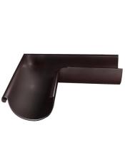 Угол желоба внутренний "GRAND LINE" D125, RAL 8017 (шоколад)