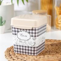 Емкость " Плетенка "1.2л Соль с ложкой (12) М4832  А