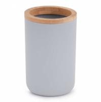 Стакан д/зубных щеток " Бамбук" серый  (18) М8054 А