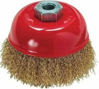 74603 Щетка для УШМ 65 мм, М14, "чашка" ,латунированная витая проволока