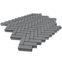 Плитка тротуарная "ПАРКЕТ" серая 400*400*50 мм