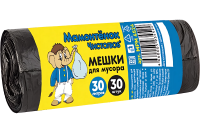 MPM4524 Мешки для мусора 30 л, ПНД - 30 шт "Мамонтенок чистолюб"
