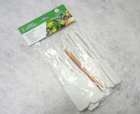 Набор из 20-и указателей цветочных Цветовод Фулерен, белый, 16х2,5 см