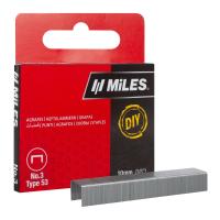 N3-10-D Скобы для степлера, тип53, DIY, заострены, закалены, оцинкованы, 10 мм, 1000 шт