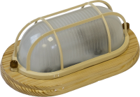 Termo 100 21 18 Светильник большой для бани/сауны овал с реш,IP54 150Вт 1хЕ27,береза, раб.t до +130С