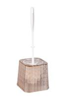 Ёршик для унитаза напольный Кристалл M6763, пластик, розовый