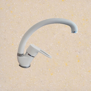 Каменный смеситель Альфа 21, кремовый