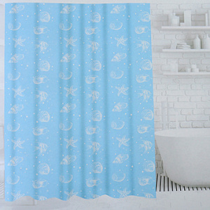 SonWelle Шторка для ванной, ПЕВА, 180х180см, 3 дизайна, МОРСКОЙ БЕРЕГ (019-024)