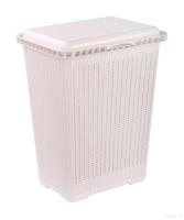 Корзина для белья "Вязаное плетение" 25л бежевый (М6904) /6/ Альтернатива