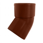 Колено водосточной трубы 45° MUROL, d=80 мм, коричневое