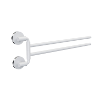 Полотенцедержатель двойной поворотный "LORD" FORA белый FOR-LORD022WT