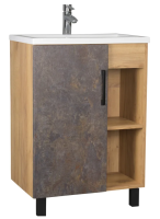 Тумба Фламенко 620 гранж/вотан с умывальником Океан 60