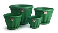 Горшок "Знатный" с поддоном M303ЗЕЛ, зеленый, D22,5 см, 3,9 л