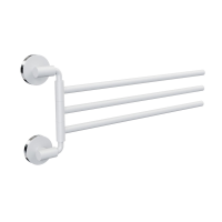 Полотенцедержатель тройной поворотный "LORD" FORA белый  FOR-LORD023WT