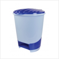 Ведро для мусора 10,0 л с педалью голубой М1380 Альтернатива