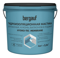 Гидроиз-ная мастика под плит. облицовки БЕРГАУФ Гидро-Тек Мембрана/Hydro-Tec Membrane лето-зима, 4кг