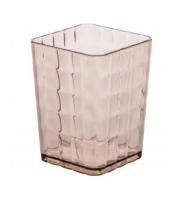 Стакан для зубных щеток Кристалл M6764, пластик, розовый