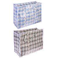 Сумка хозяйственная, нетканый материал, 70x55x30см, "Клетка", 2 цвета (467-041)