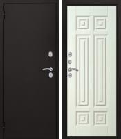 Дверь металлическая Ария (Термо) Букле черный Радриго белое дерево (970), левая