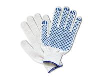 Перчатки х/б с ПВХ, 10 класс/6-нитка (белые)