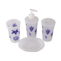 Набор А8042 (мыльница,дозатор,стакан,стакан д/зубн.щеток)Ракушки