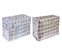 467-039 Сумка хозяйственная, полипропилен, 60x50x30см, "Клетка", 2 цвета