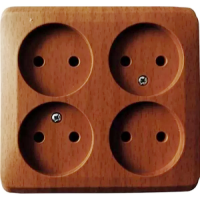 Lexel Этюд Дача Бук Розетка 4-ая б/з без шторок, наружная 