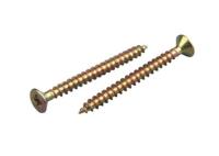 Шурупы 6х70 для дерева, потай, шлиц Pozi, желтый цинк