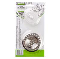 Набор для раковины решетка и пробка, 6см., нерж.сталь, CBV4141 (889-038)