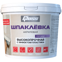 Шпатлевка высокопрочная с эффектом пластика Gloss Профи, 3 кг