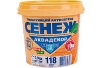Защитный декоративный антисептик Сенеж Аквадекор, формула Х2, венге, 0,9 кг