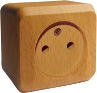 Lexel Этюд Дача Темный бук Розетка 1-ая без/з без шторок, наружная 