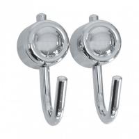 Крючки для ванной хром,6,5*2,5*4,3см,металл хромир,пластик,шуруп,2шт,B0925,2486/Рыжий Кот