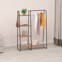 Гардеробная система с полками Скандинавия-1 Д110*Ш38,5*В147 см черный