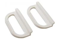 Ручка большая, трапецевидная, АБС, белая 