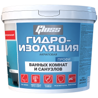 Гидроизоляция ванных комнат и санузлов ПРОФИ акриловая Gloss (2,5 кг)