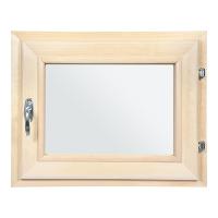 Форточка с двойным стеклом с ручкой, затвором, петлями Банные штучки, 40х50 см