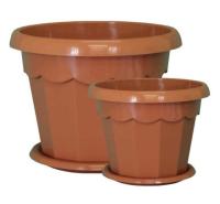 Горшок с поддоном Гармония Альтернатива M1577, коричневый, 7 л