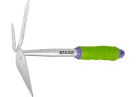 63005 Мотыжка комбинир. "лепесток" и 2-зубая, обрезин.рукоятка