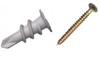 157А-N Дюбель "Дрива" нейлон N + саморез головка потай желтый цинк 4,0х40 (5шт.)
